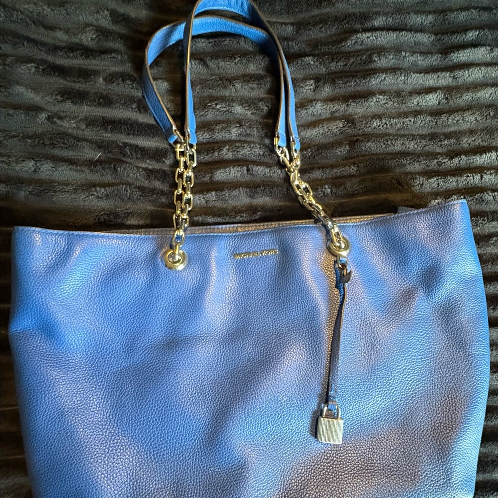 Michael Kors Sky Blue Tote with Gold Chain